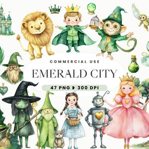 Emerald City Clipart, Green Witch, Change For Good, Good Witch, Storybook Magic, Gothic Fairytale, Metal Men, Birthday Party, Commercial Use