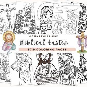 Biblische Ostern Malseiten, Biblische Malseiten, Bibel Vers, Auferstehung, Digitaldrucke, Seiten für Kinder, Christian Printable