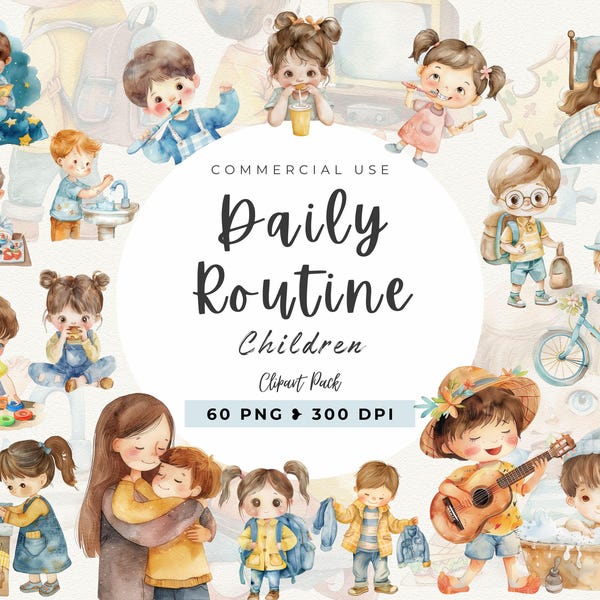 Coloring Kid Routine - Etsy