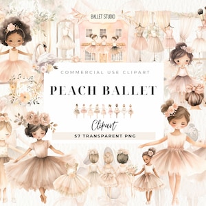 Clipart de aquarela de balé, clipart de balé, cisne png, clipart digital de berçário, lago dos cisnes, bailarina PNG, balé fofo, uso comercial