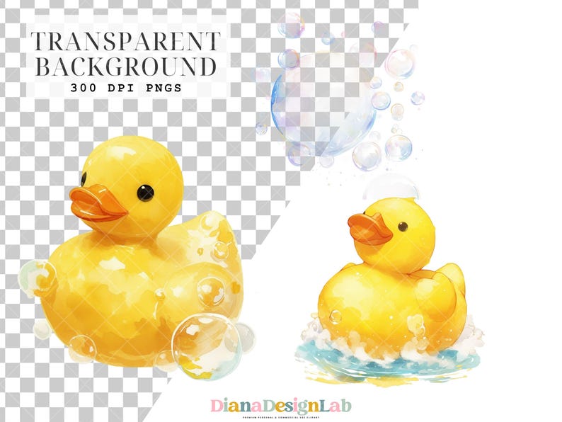 Puede incluir: Dos patos de goma amarillos, uno en un ba&ntilde;o de burbujas y el otro rodeado de burbujas. Los patos tienen un estilo lindo y de dibujos animados.