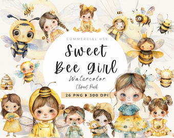 Baby Mädchen und Biene Clipart, Babyparty Png, Kartenherstellung, süßer Honig, Hummel schlafende Biene Bienenstock, Bienenmädchen, Einladung, kommerzielle Nutzung