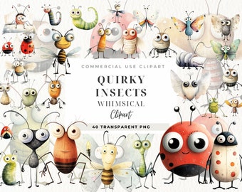 Aquarelle insecte original, oeuvre d&#39;art murale insecte, autocollant aquarelle, carnet de notes sur la mite archaeolepis, fourmis fantaisistes, scrapbooking, usage commercial