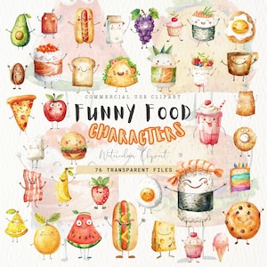 Grappige Doodle Food clipart, grappige Doodle Sushi, Cookie met ogen, maaltijdafbeeldingen, schattige karakters, snacks, ontbijt, fruit, kwekerij, PNG