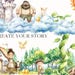 Jack and the Beanstalk Clipart, Watercolor Fairy Tale Graphics, Kids ...