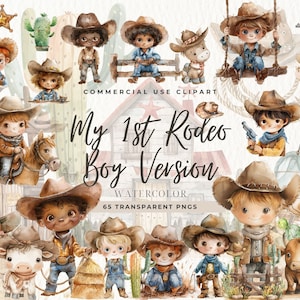 Cowboy Baby Clipart, Digital Download, Baby Boy Clip Art, Pferd, Baby-Dusche, Wilder Westen Clipart, Cowboy-Stiefel, Wüste, Saloon, Kaktus