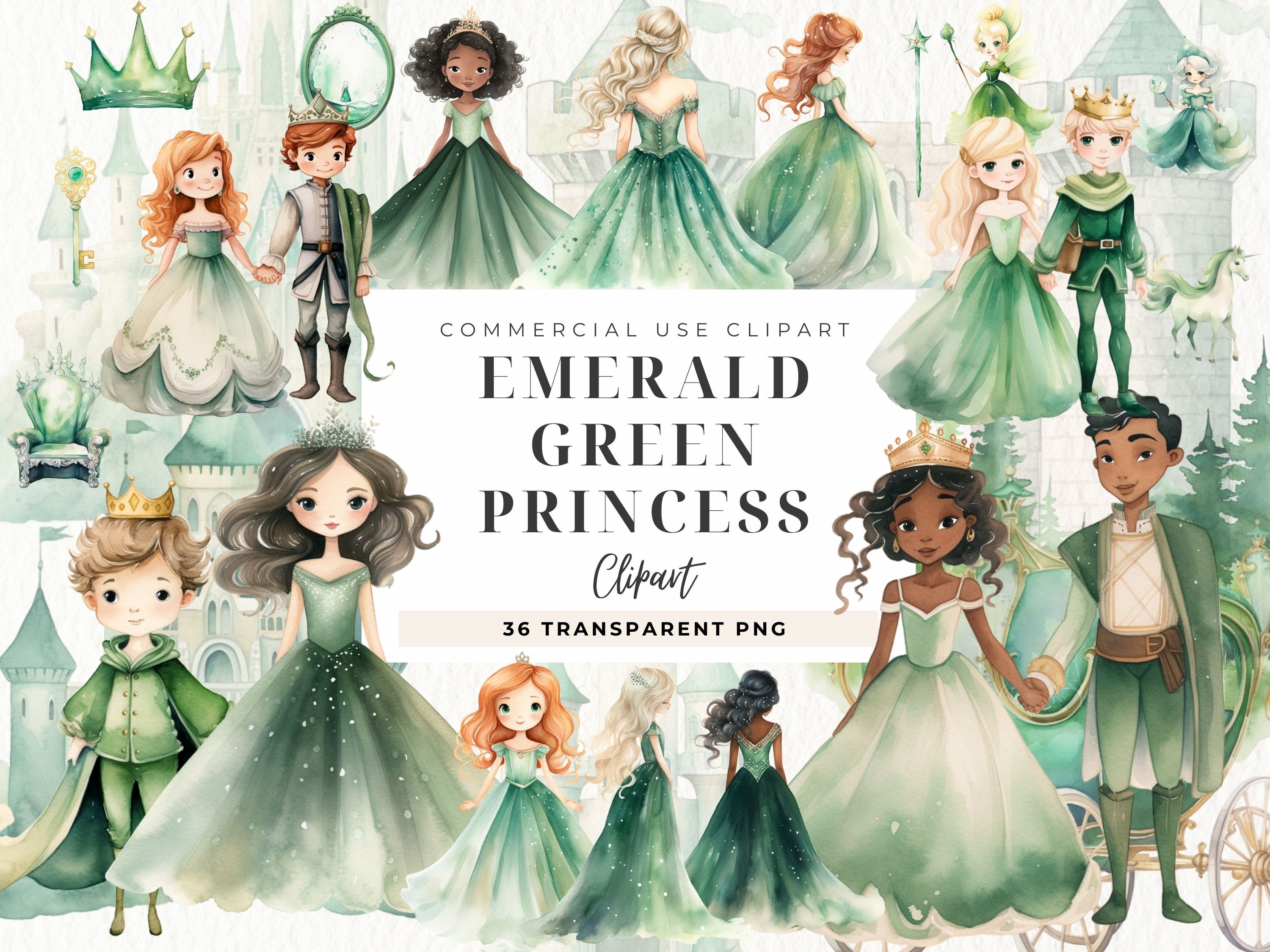 emerald green princess dress clipart Emerald Green Princess Dress Butterfly Clipart