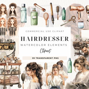 Clipart coiffeur, clipart coiffeur, coiffeur, barbier, cheveux, clipart salon de coiffure fashion glamour, institut de beauté