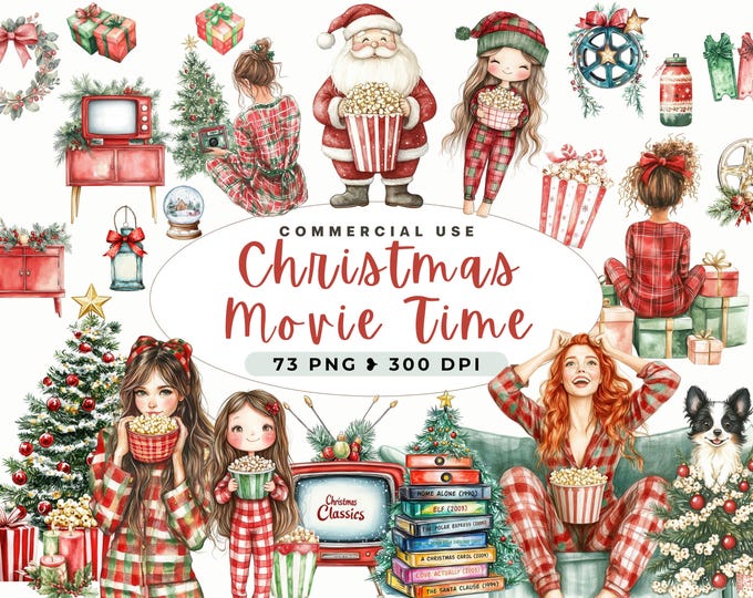 Christmas Movie Night Clipart Christmas Clipart Christmas Card Png — free download