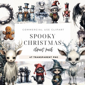 Clipart De Natal Assustador, Férias De Inverno Png, Clipart De Natal Gótico Svg, Uso Comercial, Clipart De Natal Bruxo, Quebra-nozes, Para Impressão