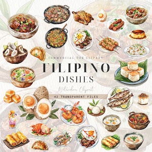 Filipijns eten clipart, Halo Halo, Filipijnen, Tagalog, Pinoy, gesneden bestanden, voedsel kunst, Filipijns eten, gerechten, download digitaal, commercieel gebruik