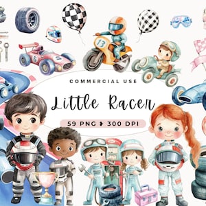 Aquarell Rennauto Clipart, süße Autos, kleine Rennfahrer, Kindergeburtstag, Rennautos, Vintage Auto, Printables, Rennsport, Kinderzimmer Kunst, kommerzielle Nutzung