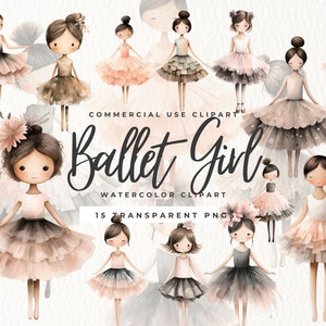 Ballett Mädchen Clipart, niedliche Ballett ClipArt, sofortiger Download, Ballerina Clipart, kommerzielle Nutzung, schicke Ballett Zeichen, Schwan Clipart