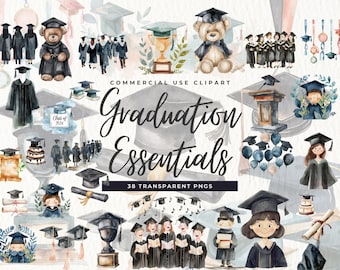 Graduation Clipart, Graduation Students, Commercial Use, Senior Svg, Graduation Girl, Boy, Grads friends, Watercolor Diploma, Commercial Use