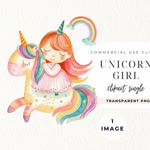 Principessa ragazza su unicorno clipart, clipart unicorno, pony arcobaleno, download digitale, favola Png, uso commerciale, ragazza, festa per bambini