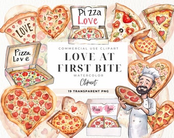 Heart Pizza Clipart, Digital Download, Pizza Clip Art, Pizza Slice PNG, Valentines Clipart Cute, Valentine's Day Food Cheese, Commercial Use