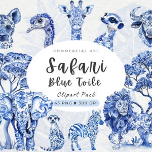 Safari toile baby shower clipart, vintage toile, chinoiserie toile de jouy, achtergrond kinderkamer, digitale download, jungle, commercieel gebruik