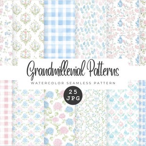 Modèles sans couture grand millénaire, JPEG floral pastel, fleurs grand millénaires, motif d'impression sans couture, rayures, papier de scrapbooking, répétition