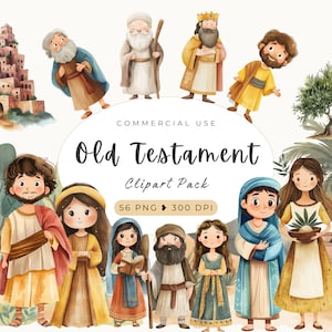 Altes Testament, Biblische Figuren Clipart, Biblische Geschichte, Biblische Menschen Clip Art, Religiöse Clip Art, Jesus Wunder, Biblische Geschichten