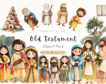 Altes Testament, Biblische Figuren Clipart, Biblische Geschichte, Biblische Menschen Clip Art, Religiöse Clip Art, Jesus Wunder, Biblische Geschichten