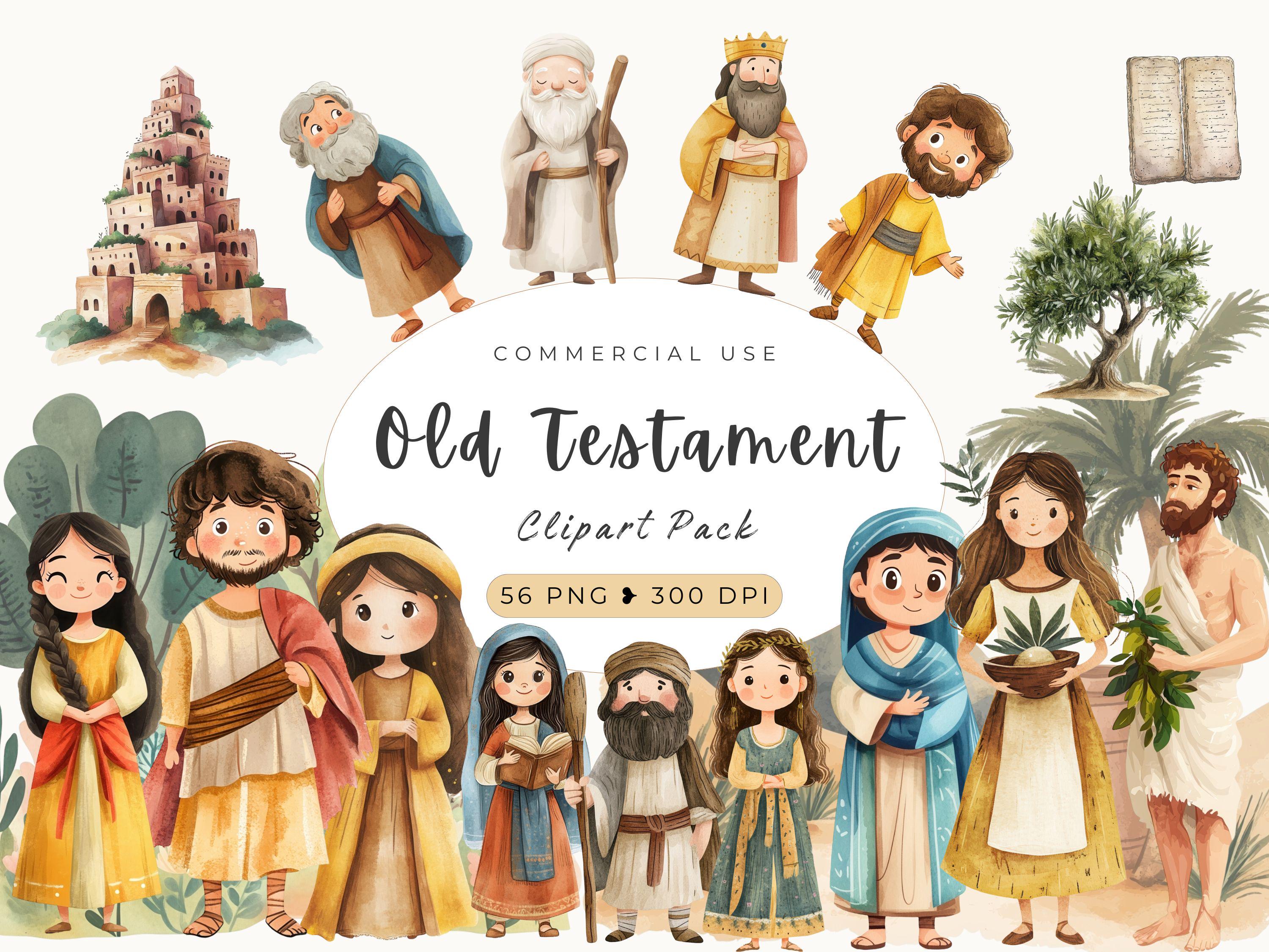 Old Testament, Biblical Characters Clipart, Bible Story, Biblical People Clip Art, Religious Clip Art, Jesus Miracles , Biblical Stories
