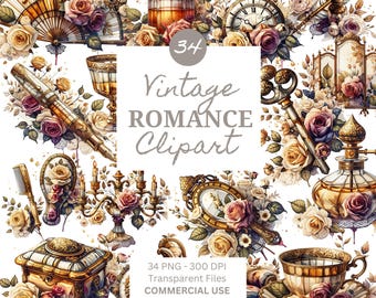 Antique Perfume Bottle Clipart Set Vintage Perfume Bottles Junk Journal Ephemera Old Glass bottle fussy cuts for scrapbook PNG digital