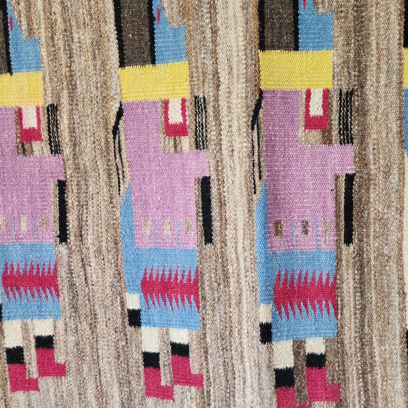 Handmade Navajo Inspired Dhurrie Rug Authentic Southwestern Artistry 5