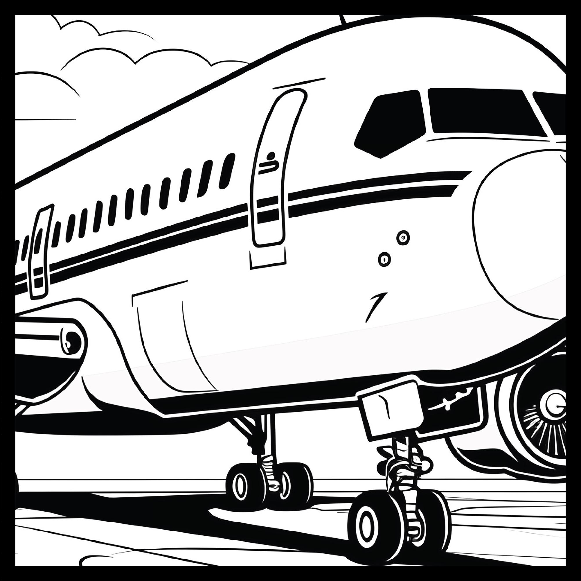 Printable Coloring Book Planes 25 Pages Teens Fun Activity