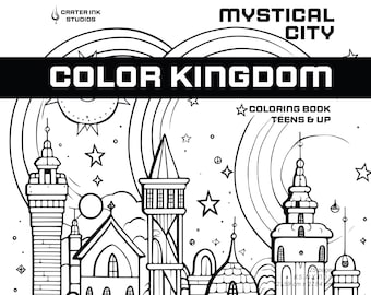 Mystical City Coloring Book: Fantasy Art for Teens (Digital Download)