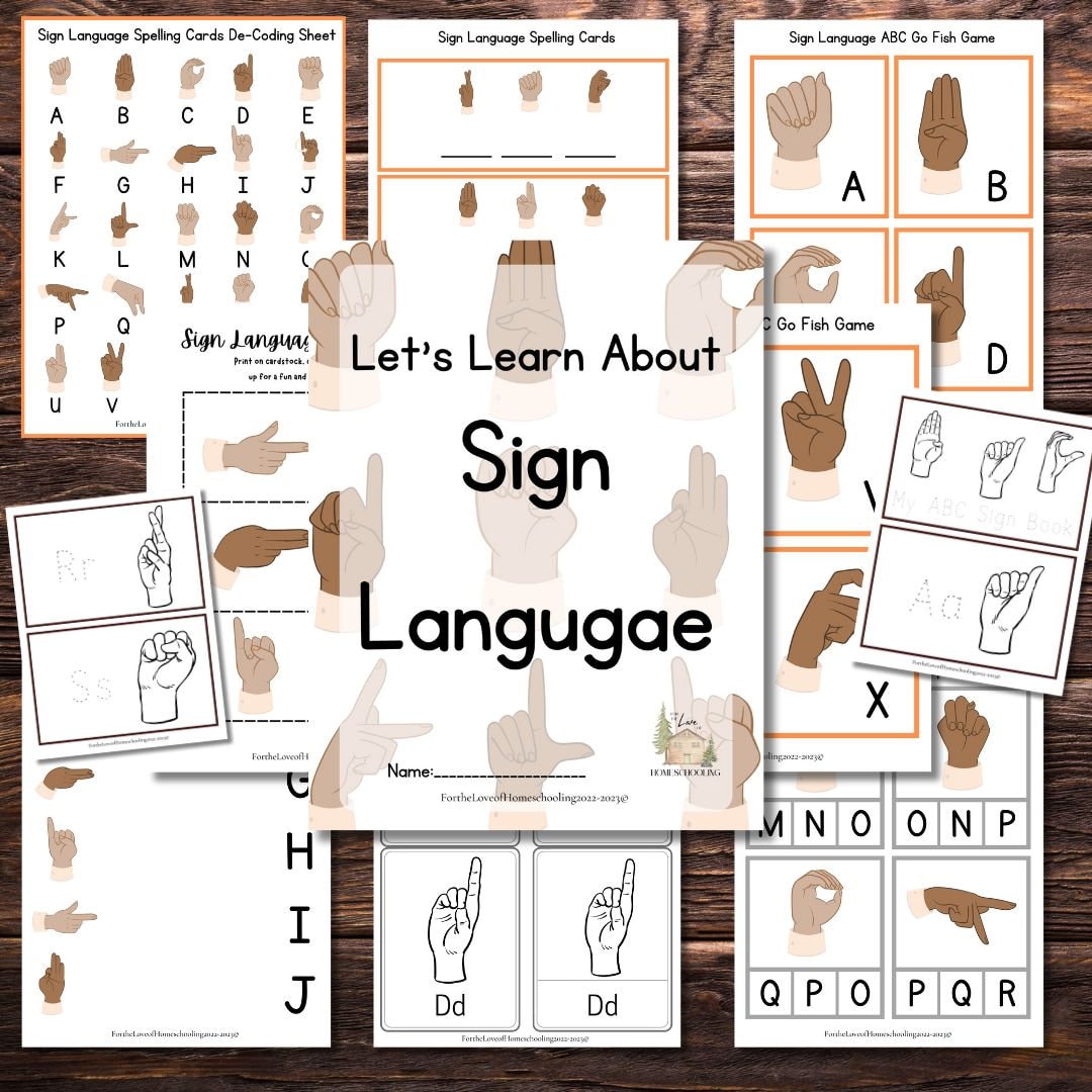 Sign Language Core Kit Sign Language Learning Pack - Etsy