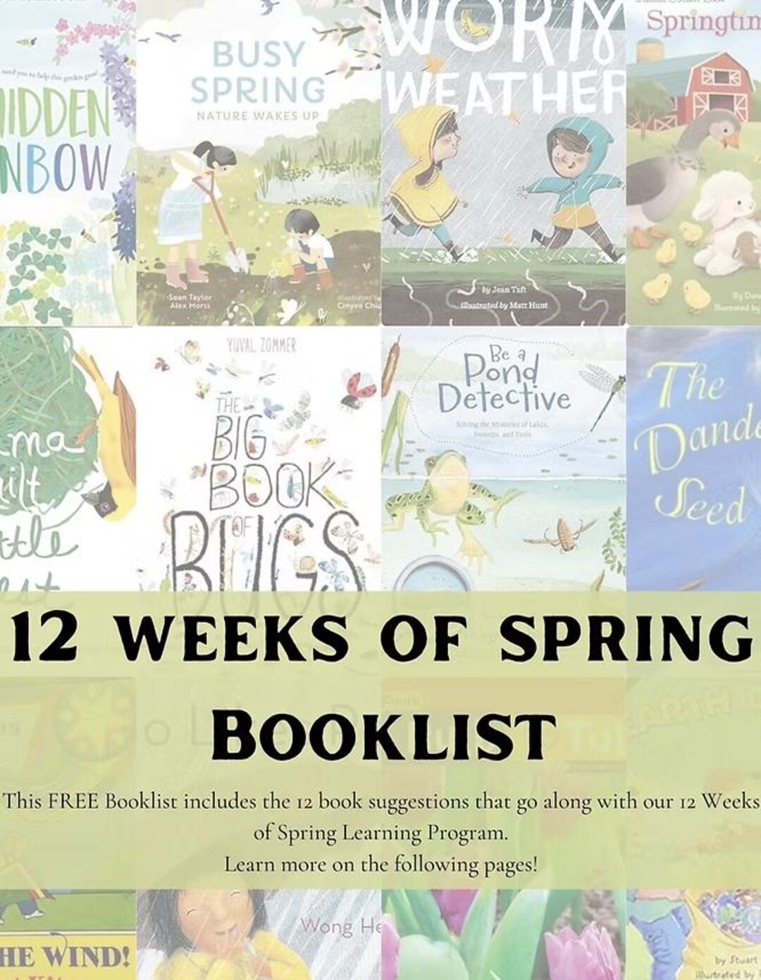 When Is Spring Week 12 Weeks of Spring Booklist - Etsy