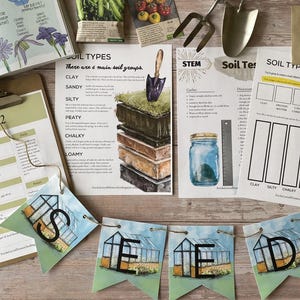 May include: A colorful printable worksheet for a science lesson about soil types. The worksheet includes a diagram of different soil types, a soil test, and a soil composition chart. The worksheet is titled "Soil Types Composition Visual".