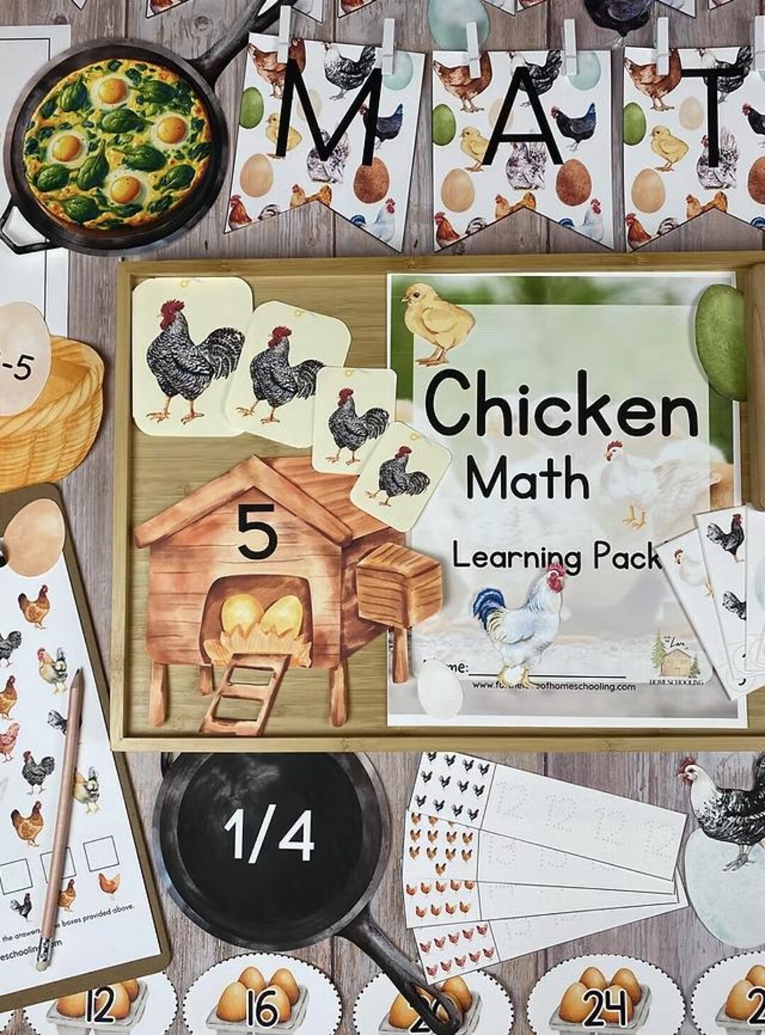 Chicken Math Learning Pack - Etsy