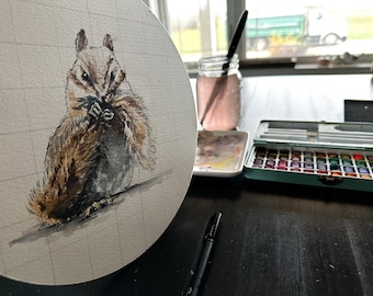 Chipmunk Watercolor Art Tutorial