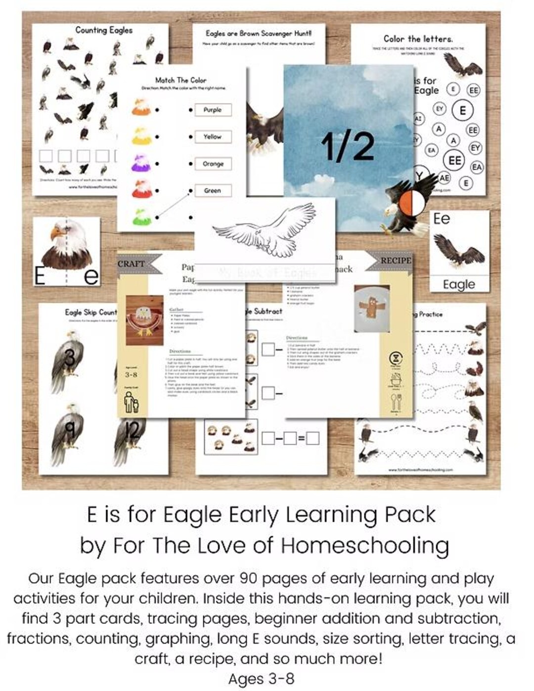 Ee is for Eagle Long E Learning Pack - Etsy