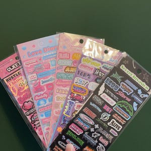 Kpop Photocards Sticker Sheets, Shimmery Gloss Deco Stickers