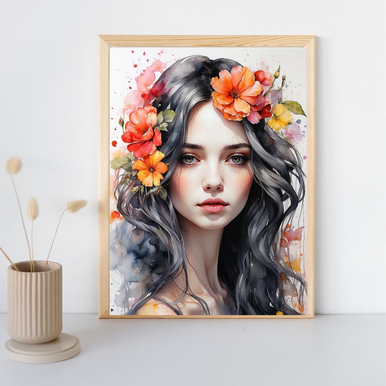 Printable Wall Art Prints, Girl Wall Art, Decor Set for Bedroom, Girl