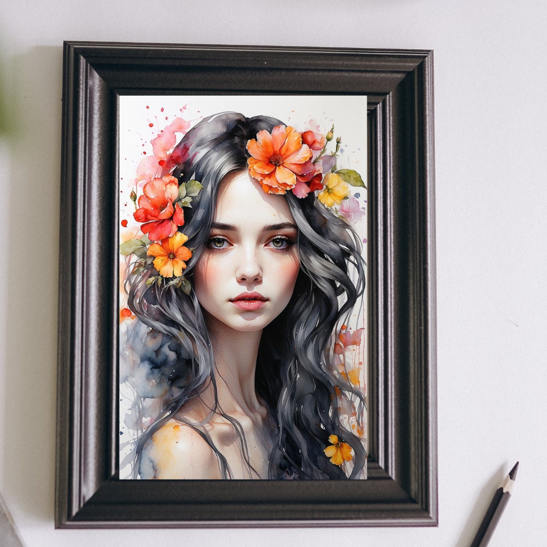 Printable Wall Art Prints, Girl Wall Art, Decor Set for Bedroom, Girl