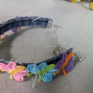 Pulsera de jeans azules Boho Chic hecha en San Lorenzo Canyon NM