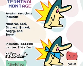 Cyndaquil PNGTuber Avatar: 6 Emotions, Blink - Veadotube & PNGTuber Plus Ready