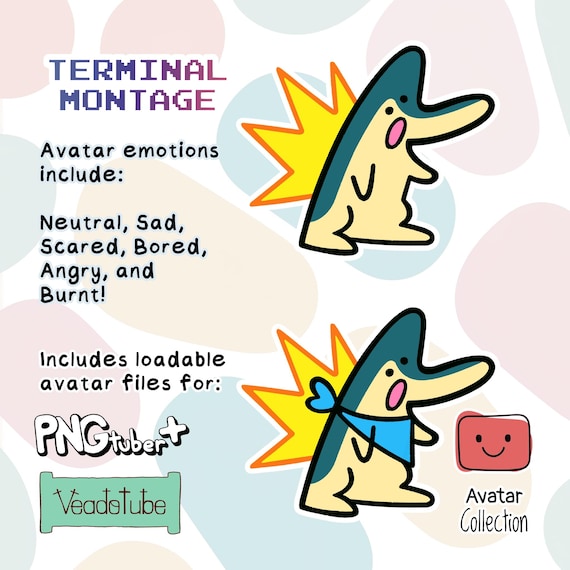 Cyndaquil PNGTuber Avatar: 6 Emotions, Blink - Veadotube & PNGTuber Plus Ready