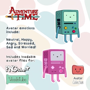 BMO PNGTuber Avatar: 6 Emotions, Blink - Veadotube & PNGTuber Plus Ready
