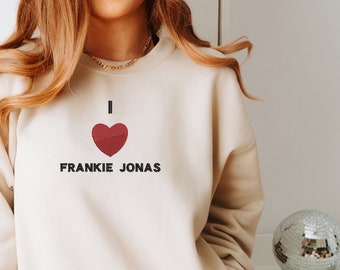 Jonas Brothers Fan Pullover - Frankie Jonas Bestickter Pullover - Frankie Jonas Merch - Jonas Brothers Tour