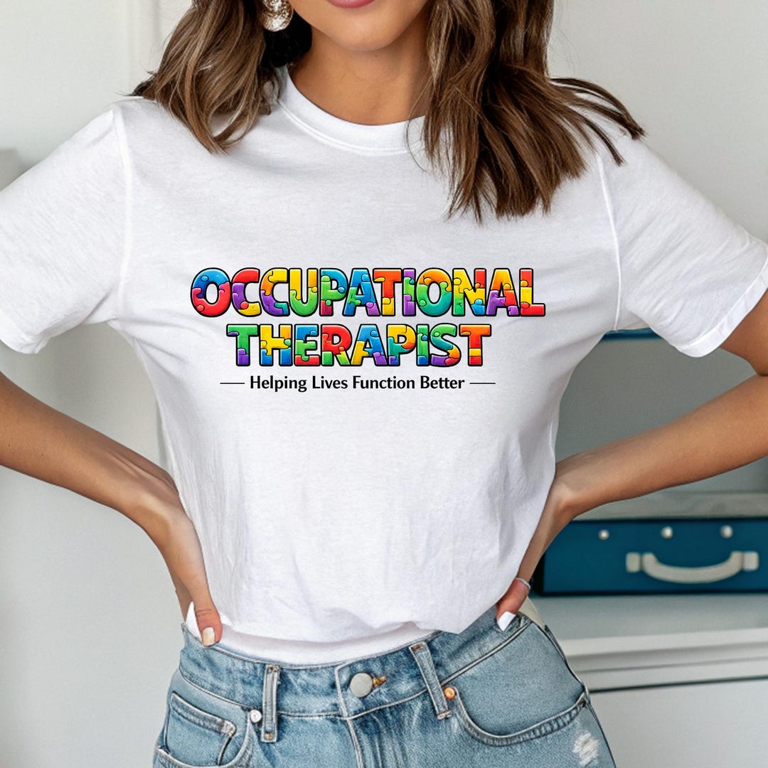 Occupational Lettering Occupational Therapist Colorful Block Letters Tee | Occupational ...
