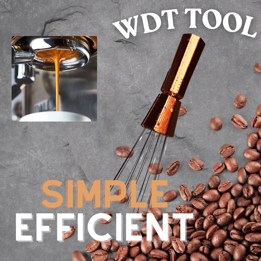 WDT Espresso Coffee Tool 3D PRINT COPPER Bronze Color Prep Stirrer Distribution Great Christmas