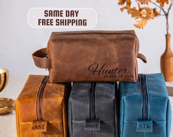 Graduation Gift Personalized Toiletry Bag High School Graduation Gift for Him College Graduate PhD Bachelor Graduation Gift for Son