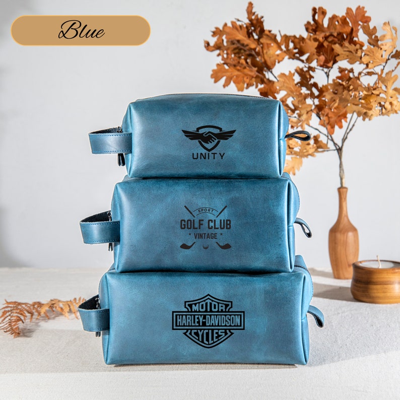 Christmas Gift for Men, Personalized Groomsmen Gifts, Handmade Leather Toiletry Bag, Custom Groomsmen Wedding Gift, Gift for Him, Anniversary Gift, Personalized Gifts, Gift for Husband Dad Man Boyfriend Graduation, Handmade Full Grain Cowhide, Xmas