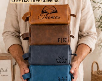 Personalized Graduation Gifts for Male, Custom Leather Bag Gift for Him, Brother, Boyfriend, Son, College High School Class of 2026 Gift