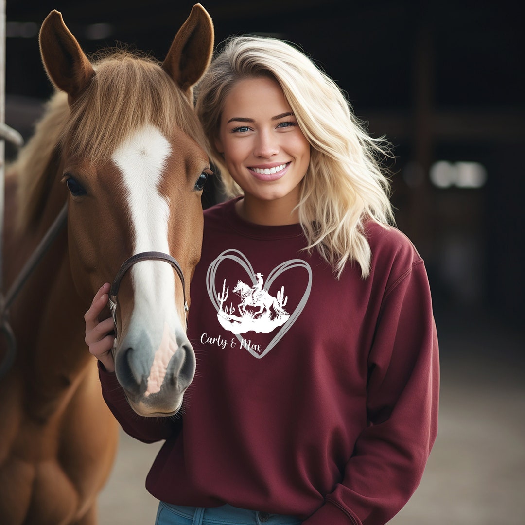 Custom Personalized Horse Mom Dad AOP Sweater  - Gift Idea For Horse Lover main image 0