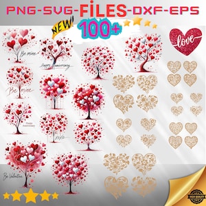 Valentine&#39;s Day Laser Cut Bundle, Valentines day Png,Valentine&#39;s Day Designs, Cut Files Cricut,Silhouette, Valentine Gift,Vibes,Heart Svg